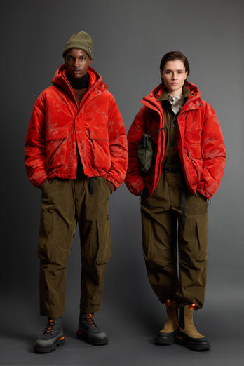 Olmetex Ripstop Nylon Jacket with Camouflage Motif by Todd Snyder Orange photo 1 | Woolrich
