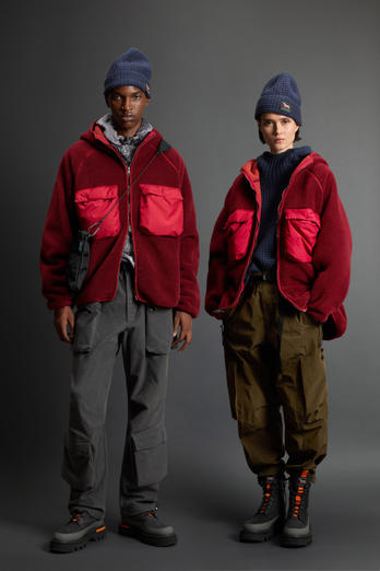 Hybrid Full-Zipper Hoodie Red photo 1 | Woolrich