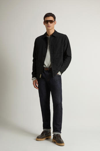 Wool-Blend Flannel Overshirt Gray photo 1 | Woolrich