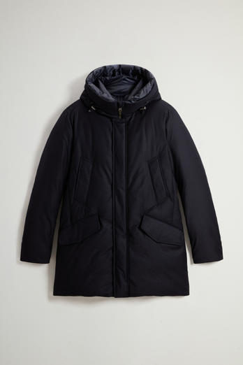 Parka in Italian Wool and Silk Blend Blue photo 1 | Woolrich