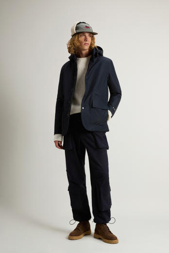 Waterproof Jacket in Recycled Two-Layered GORE-TEX Fabric Blue photo 1 | Woolrich