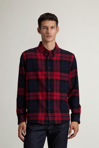 Trout Run Check Flannel Shirt in Wool Blend Red photo 1 | Woolrich