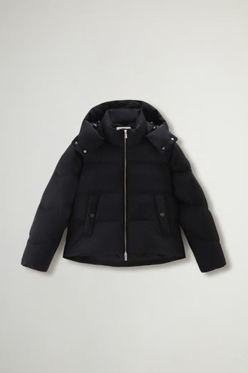 Short Alsea Down Jacket in Stretch Nylon with Detachable Hood Black photo 1 | Woolrich