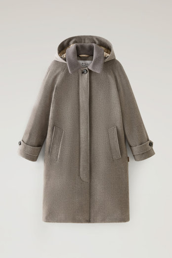 Coat in Pure Virgin Wool Gray photo 1 | Woolrich