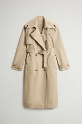 Trench Coat in Pure Cotton Beige photo 1 | Woolrich